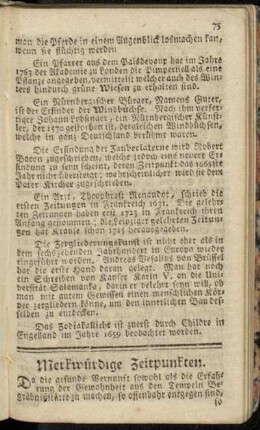 Merkwürdige Zeitpunkten