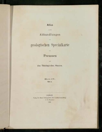 Atlas: Atlas von acht lithographischen Tafeln