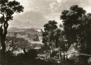 Unbekannter Künstler: Falkenjagd. 18./19. Jahrhundert. Öl auf Leinwand; 57 x 80 cm. Dresden-Pillnitz: Gemäldegalerie Alte Meister S 101
