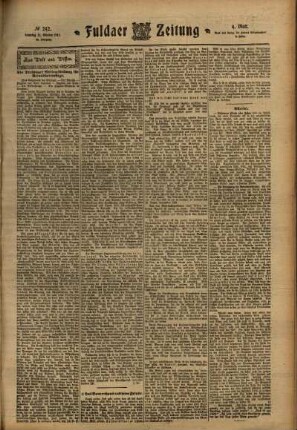 Vierte Ausgabe vom Samstag, den 21. Oktober 1911.