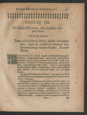 Concio VIII. De Causa Efficiente, seu Authore Scripturae Sacrae.