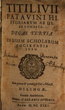 Historiarum ab urbe condita decas tertia