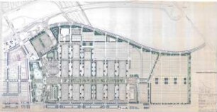 Hansjakob, Gottfried; München - Riem; Neue Messe München, Messestadt Riem - Gesamtplan Neue Messe München (Lageplan)