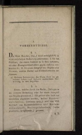 I. Vorkenntnisse.