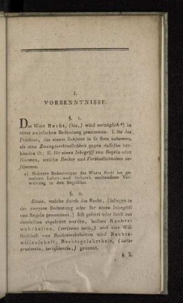 I. Vorkenntnisse.