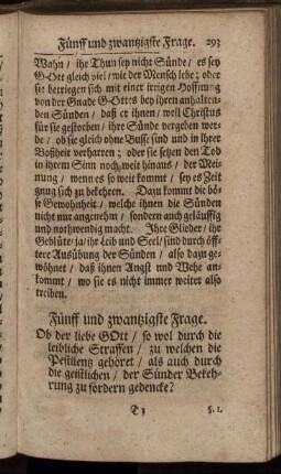 Fünff und zwantzigste Frage. - Sechs und zwantzigste Frage.