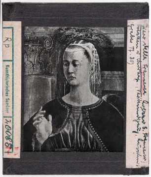 Piero della Francesca: Verkündigung, Detail, Arezzo, San Francesco