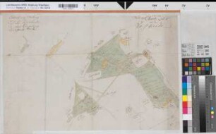 Hörste (Halle) Teilungsentwurf der Voß(Foss)- und Riesheide nach 1788 o.M. 42 x 64 kol. Zeichnung (M. Reinhold) Spez.Verz. Markenkarten X Nr. 78,2