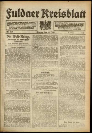 Ausgabe vom Montag, den 22. Juli 1918.