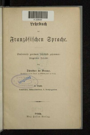 Stufe 1: Lautlehre, Hilfszeitwörter, I. Konjugation