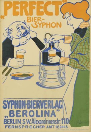 'Perfect' Bier-Siphon. Siphon-Bierverlag Berolina Berlin