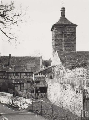 Rothenburg ob der Tauber, Siebersturm, Feldseite