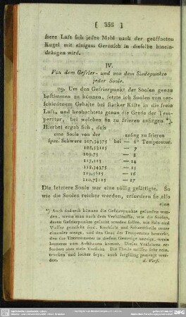IV. Von dem Gefrier- und von dem Siedepunkte jeder Soole