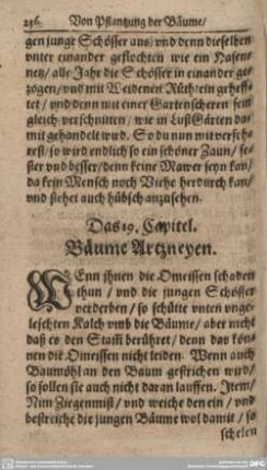 Das 19. Capitel. Bäume Artzneyen.