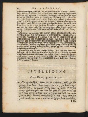 Uitbreiding Over Esai. 55: vers 1 en 2.