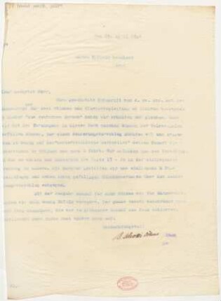 Brief an Wilhelm Reinhard : 28.04.1916