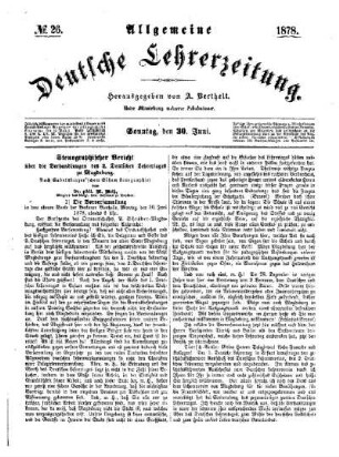 Stenographischer Bericht über die Verhandlungen des 2. Deutschen Lehrertages zu Magdeburg : (Fortsetzung folgt)