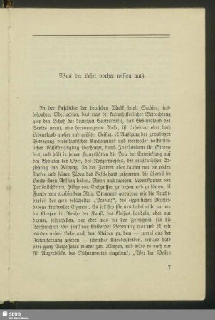 Was der Leser vorher wissen muß