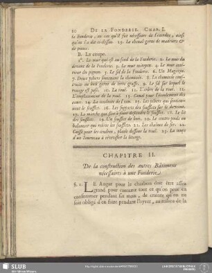 Chapitre II. De la construction des autres Bâtimens nécessaires à une Fonderie