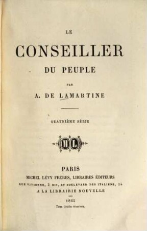 Le conseiller du peuple, 4