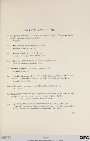 Kupferstiche Alter Meister (Nr. 686-804)