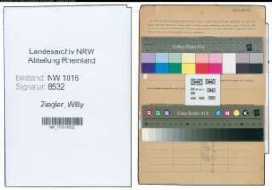 Entnazifizierung Willy Ziegler , geb. 18.04.1909 (Arbeiter)