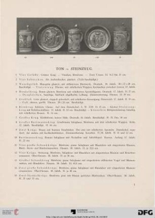 Ton – Steinzeug (Nr. 1-33)