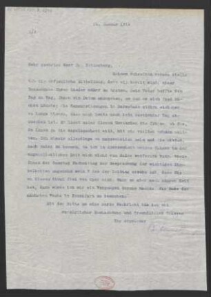 Brief an Ludwig Rottenberg : 14.01.1914