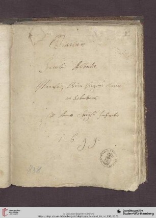 Diarium 1699