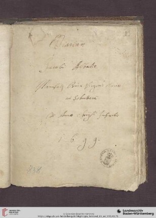 Diarium 1699