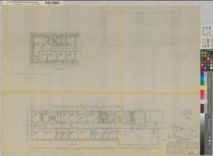 Münster (Münster) Hautklinik der Universität Grundriß 3. Ober- und Dachgeschoß 1965/67 1 : 100 72 x 93 Pause Staatshochbauamt Münster Regierung Münster Nr. 33970