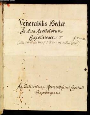 In actus apostolorum - Staatsbibliothek Bamberg Msc.Bibl.121