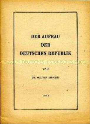 Vortrag auf dem SPD-Parteitag 1947 über die Zukunft Deutschlands