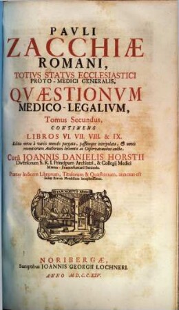 Quaestiones medico-legalium, 2