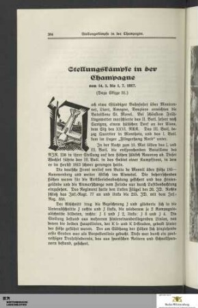 Stellungskämpfe in der Champagne