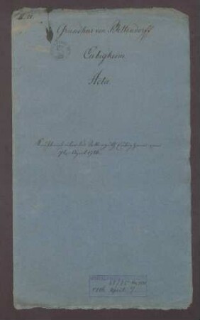 Freiherr Karl von Stingelheim verkauft namens seiner Ehefrau Maria Sophie geb. von Bettendorff das Rittergut Eubigheim an die Freiherren Friedrich Wilhelm und Franz Sebastian von Bettendorff.