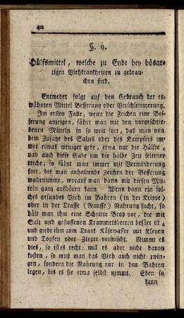 §. 9. Hülfsmittel, welche zu Ende bey bösartigen Viehkrankheiten zu gebrauchen sind