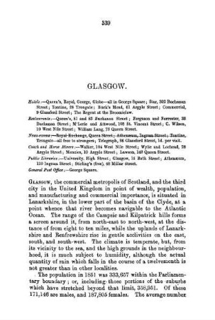 Description of Glasgow
