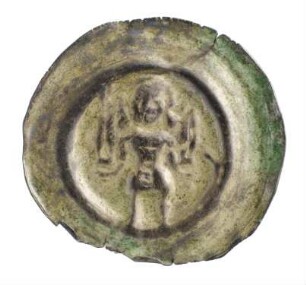 Münze, Brakteat, 2. Hälfte 13. Jh.