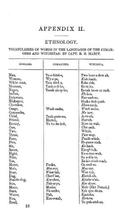 APPENDIX H. ETHNOLOGY: