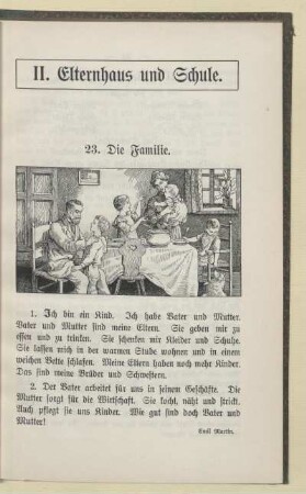 II. Elternhaus und Schule