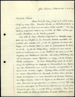 A. Brueckner an G. Karo