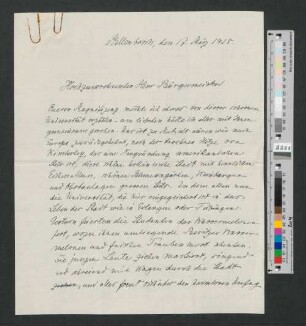 Brief an Werner von Melle