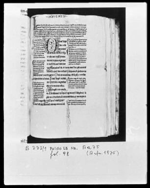 Glossa ordinaria in libros Sapientales — Initiale O, Folio 98recto