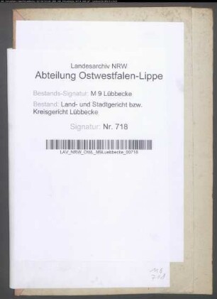 Erblasser: Kuhlmann, Marie Elisabeth, geb. Vette: