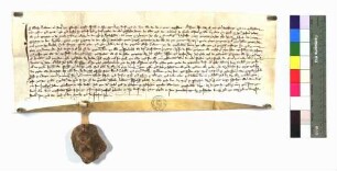 Die Bürger Albrecht Liebener von Pforzheim verkauft an das Kloster Herrenalb alle seine Weingärten zu Derdingen und dortiger Gemarkung um 90 Pfund Heller.