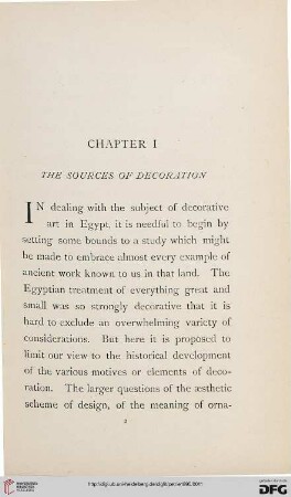 Chapter I: The sources of decoration