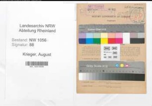Entnazifizierung August Krieger , geb. 27.05.1905 (Schuhmacher)