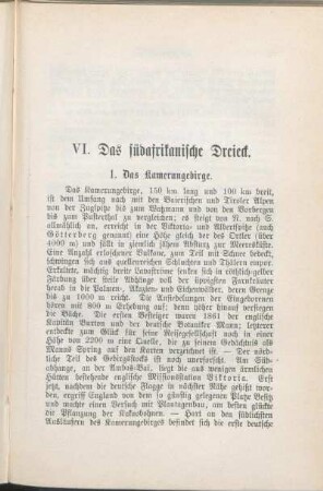 VI. Das südafrikanische Dreieck.