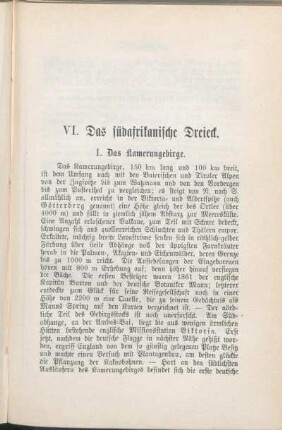 VI. Das südafrikanische Dreieck.